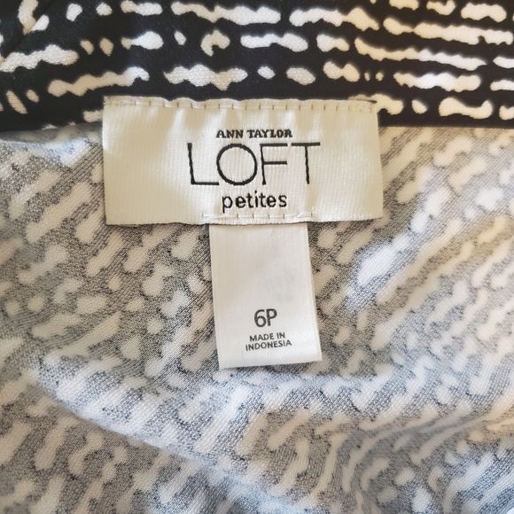 Loft Black & White Patterned Dress - Picture 6 of 7